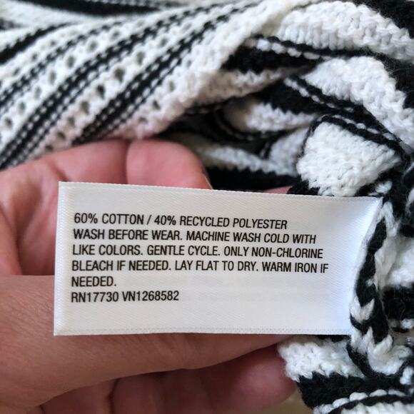 Cat & Jack NWT Black White Striped Knit Tank Size S (6/7) - Picture 4 of 7